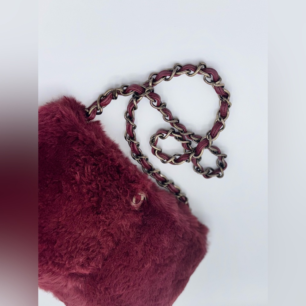 Chanel Vintage Rabbit Fur Coco Mark Chain Shoulder Bag - Picture 5 of 16